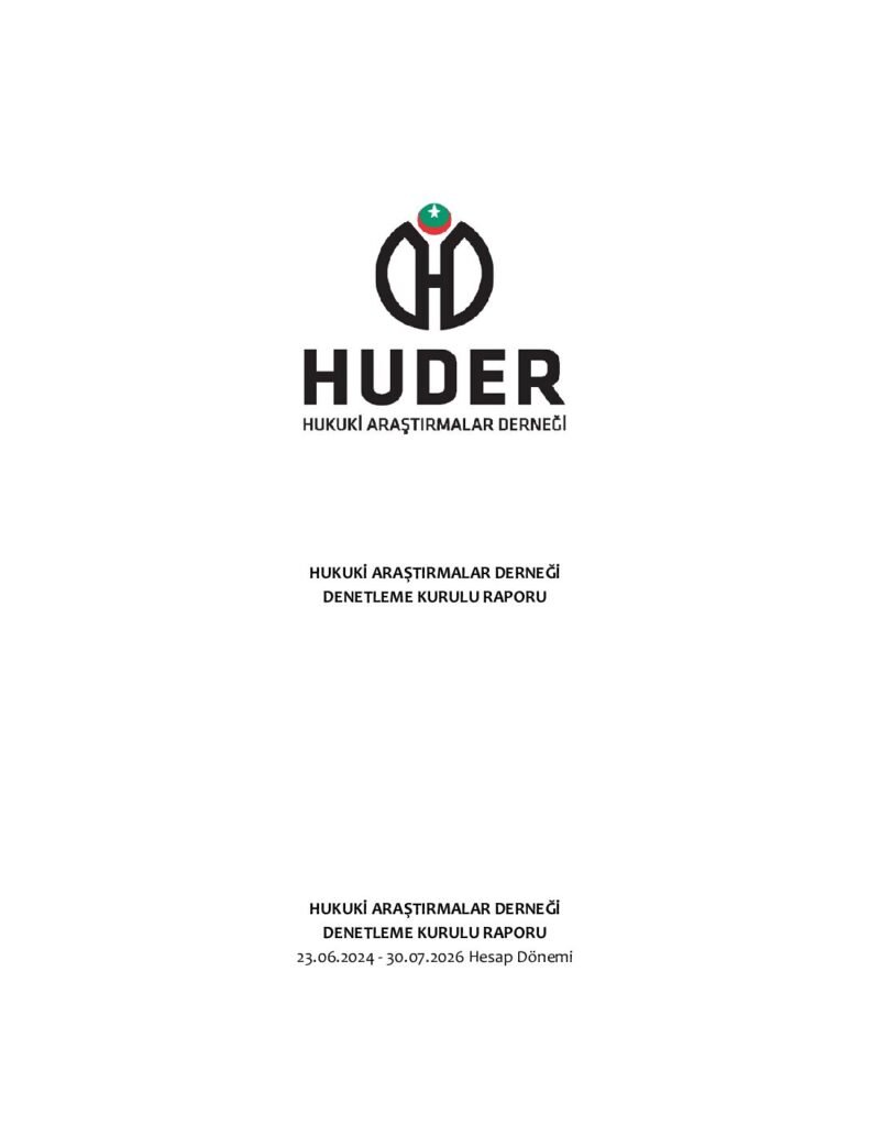 HUDER Gelir Gider Tablosu ve Denetim Raporu ilk sayfa önizlemesi